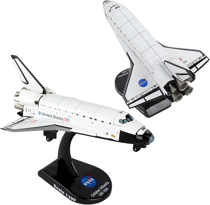 Daron Worldwide Trading PS5823-1 Stamp Orbiter Atlantis Space Shuttle, White