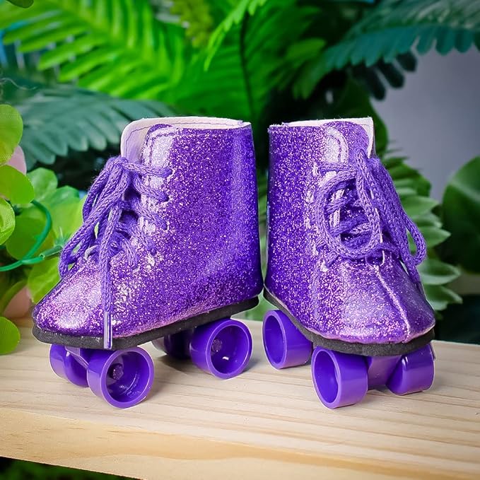 18 Inch Doll Roller Shoes - 3 Pairs Pulley Shoes Fits 18 Inch Girl Dolls and More