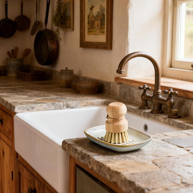 Miamolo Soap Dish Bar Cleaner Dish for Shower, Ceramic Soap Dishes for Large Soap Bar Shampoo or Sponge, Shower Soap Dish Soap Saver Tray for Bathroom Kitchen Sink, Easy to Clean