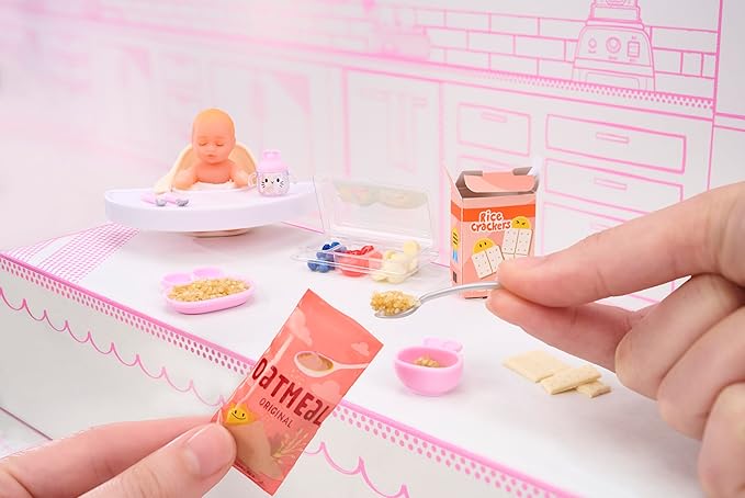 Make It Mini Real Baby Make It Mini Baby Food (2 Pack) Mini Collectibles - Mystery Blind Packaging, DIY, Realistic, Playset and Accessories, Replica Food, Toy for Girls, Gifts 8+, NOT Edible