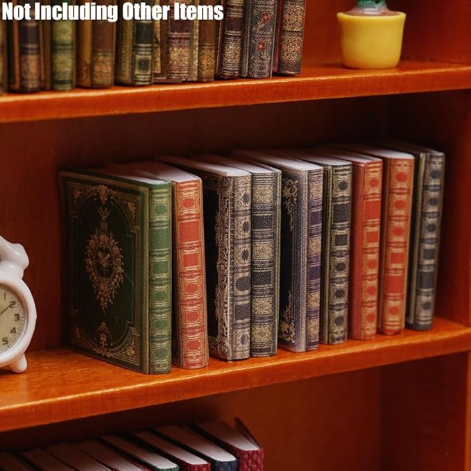 Odoria 1/12 Miniature Shelf Mini Bookshelf Bookcase Miniatures Dollhouse Furniture Accessories Doll House Accessory, Brown