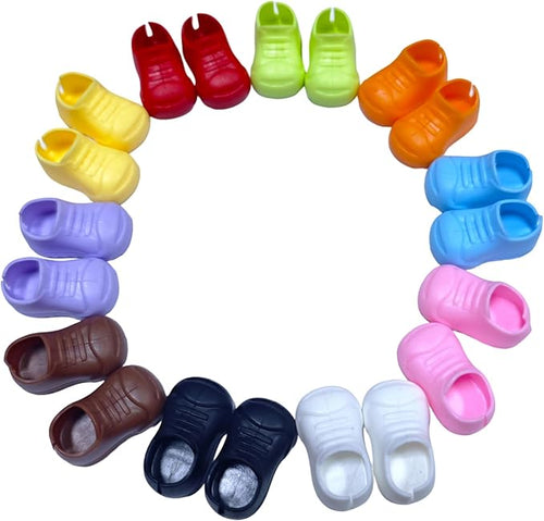 10 Pairs Doll Shoes for 17cm Labubu Doll, Mini Shoes for 6.9 inch Dolls, Doll Accessories Shoes Sitting Standing Series