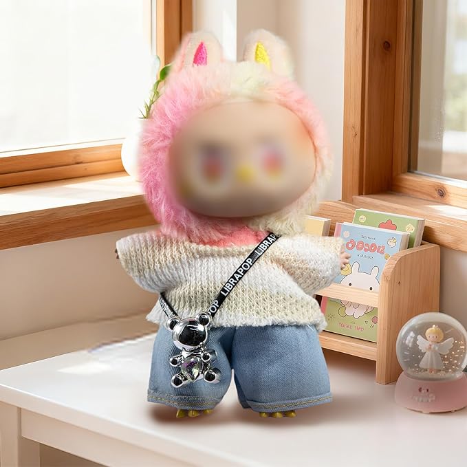 Clothes for LABUBU Doll (NO Doll),Outfit for LABUBU,Clothes Set for LABUBU Dress Up,Accessories for LABUBU (J)