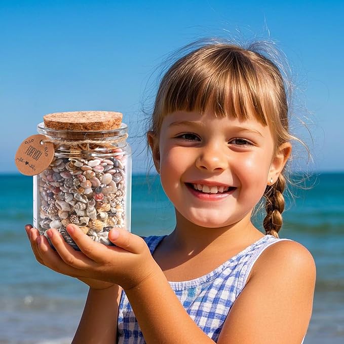 PPCLION 60pcs Tiny Starfish 1800 Pcs Tiny Mini Small Sea Shells for Crafting Spiral Conch Shells for Crafts Charms for Home Decorations Candle Decor DIY Fish Tank and Beach Vase Filler