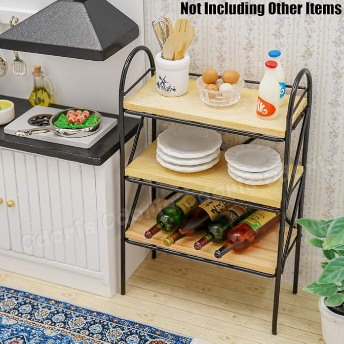 Odoria 1/12 Miniature Shelf Dollhouse Decoration Accessories