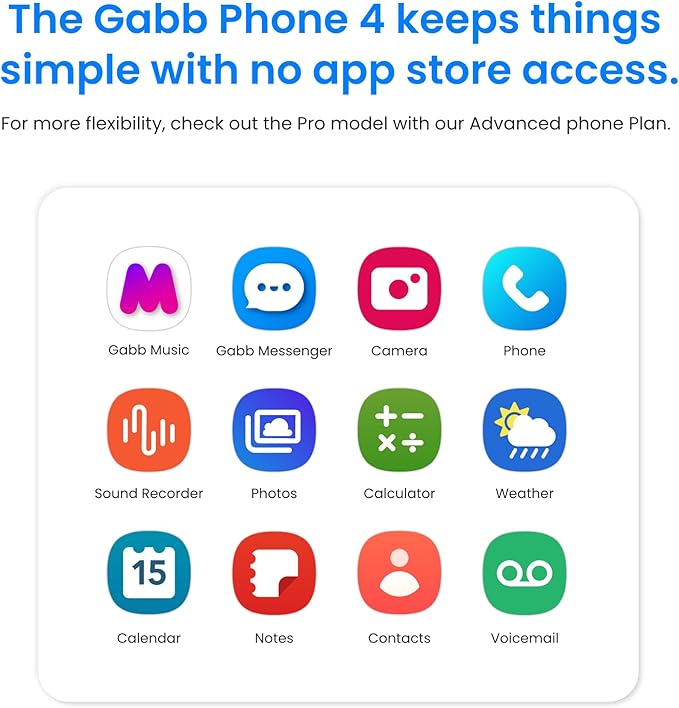 Gabb Phone 4: The Perfect First Phone for Kids - Safe Apps, No Social Media/Internet Browser, GPS Tracking, Parental Controls, Talk & Text, 30 Activation Fee