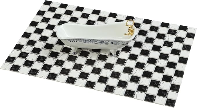 150 pcs, Dollhouse Flooring, 1:12 Scale Doll House Tiles, Miniature Checkerboard Floor, REDUCIO!