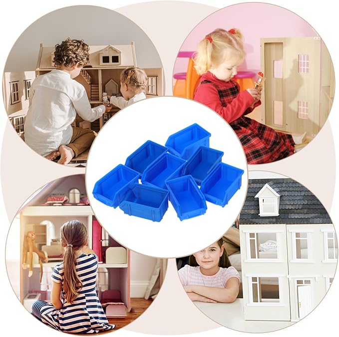 12pcs Miniature Plastic Storage Crates Dollhouse Accessories for Micro Landscape Decor Compact Lightweight Mini Baskets with Detailed Craftsmanship for Scale Model Storage