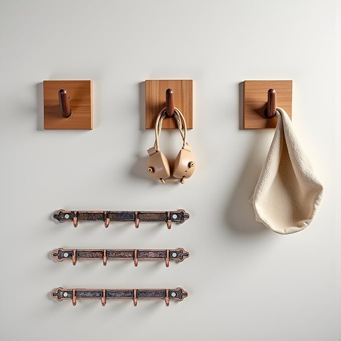 3Pcs Brown 1/12 Miniature Coat Rack Dollhouse Decoration Accessories