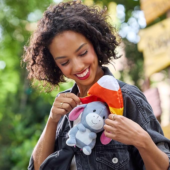 Disney Store Official Mini Mix-Its Plushies – Eeyore - Cute Stuffed Animals - Mix & Match Detachable Hats - Hook and Loop Strap - Plush Toys for Kids and Collectors, 7 Inch