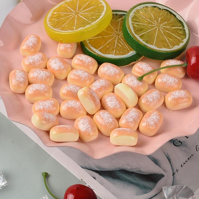 50PCS Mini Bread Resin Bakery Bread Artificial Food Model for DIY Accessories Craft Mini Home Kitchen Decor Display Props