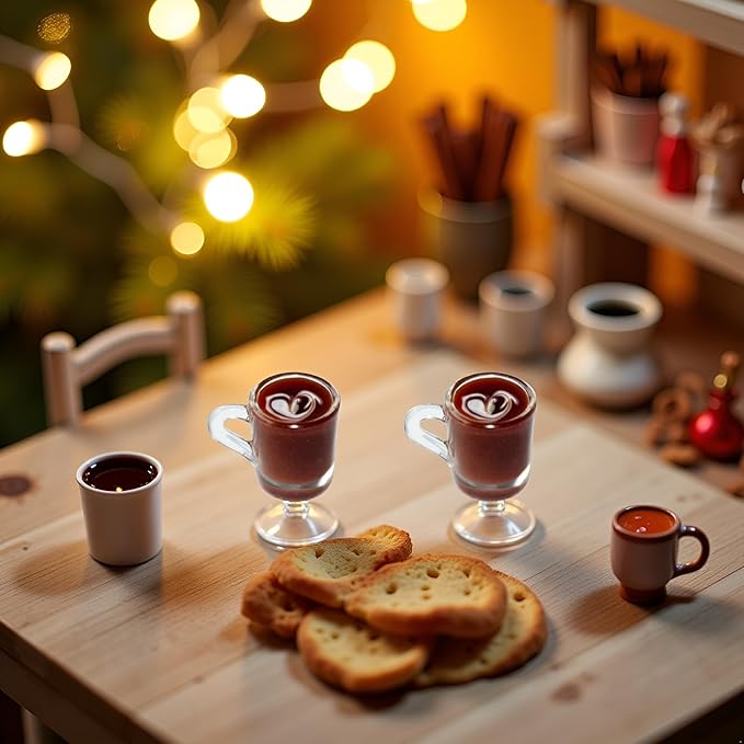 2 Pcs Miniature Coffee Cups Model Dollhouse Ornament Dollhouse Decoration Mini Decor Doll House Accessories Random Color Miniature Dollhouse Accessories
