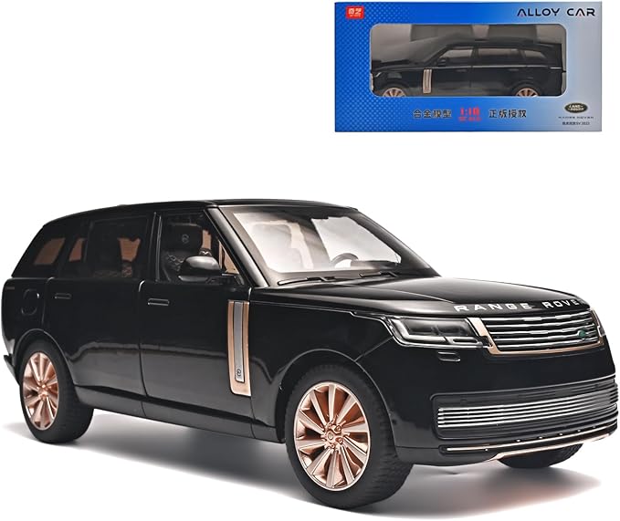 Car Toys for Boys 1/18 Diecast Cars Compatible with Land Rover Range Rover Model Car Kits Collection,Metal Off-Road SUV Toy Car with Light and Sound,Cars for Kids Ages 3-5（Black）