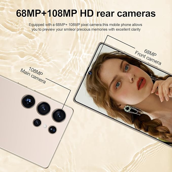 OEJBK I25 Ultra: Powerhouse 16GB/512GB, 2-Day 7000mAh Battery, Huge 6.99" Android 14 Phone w/Built-in Stylus - Your All-in-One Device The Superior Choice (Cyan)
