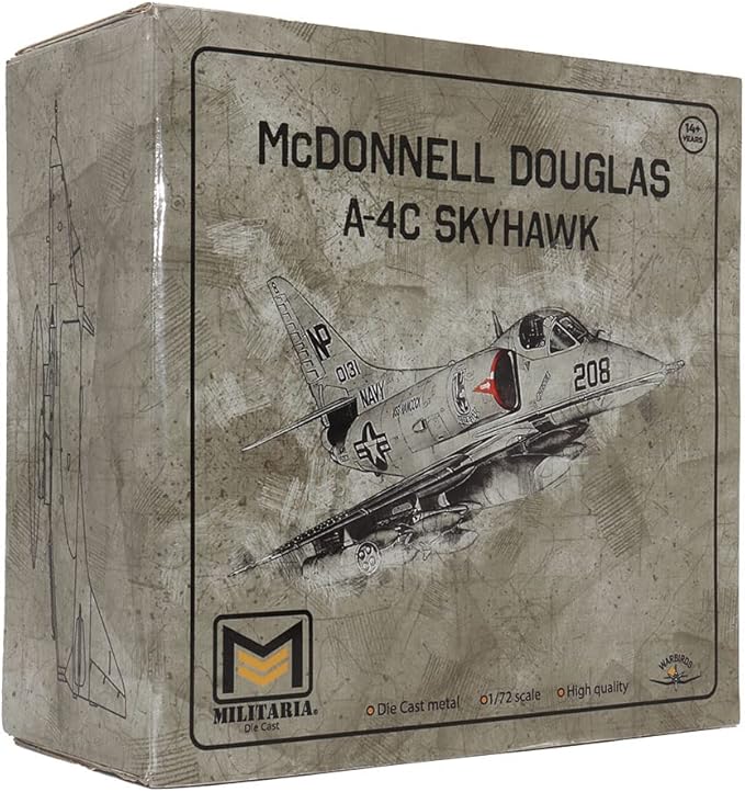 Motor city classics 1:72 Scale Military Diecast Collectible | Mcdonnell Douglas A-4C Skyhawk | Militaria Diecast Model 27291-56