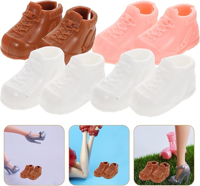 ifundom 17cm Miniature Doll Shoes for BJD/OB11/YMY Dolls Tiny High-Top Sneakers and Boots for 1/12 Scale Dollhouse Decor