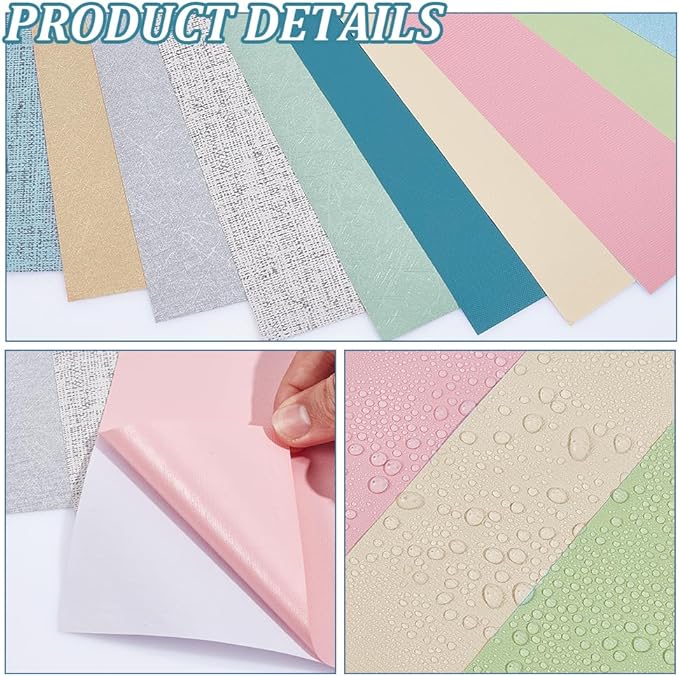 18 Sheets Dollhouse Wallpaper, Mixed Colors Plastic Dollhouse Floorboards Miniatures Dollhouse Decoration Accessories for Living Room Bedroom in Doll Houses Decoration, 7.95×11.81 Inch