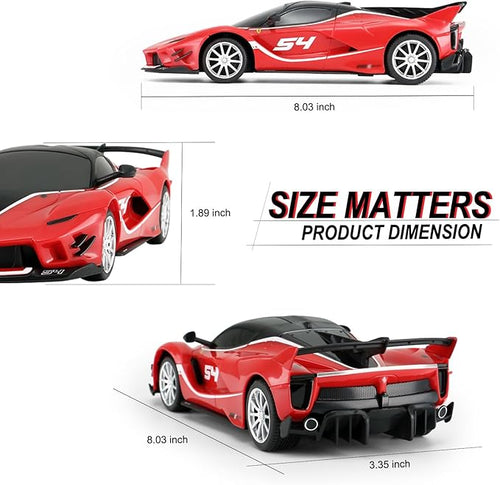 1:24 Scale Remote Control Car for Ferrari, 2.4GHz Model RC Cars, Electric Sport Racing Hobby Vehicle Gift for Adults, Kids, Boys, Girls - Red