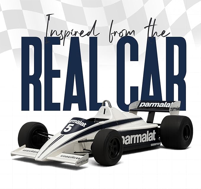 1:43 F1 Team BT49-1981 Collection Formula 1 Race 5# Model Inspired by Nelson Piquet Diecast Collectible Model