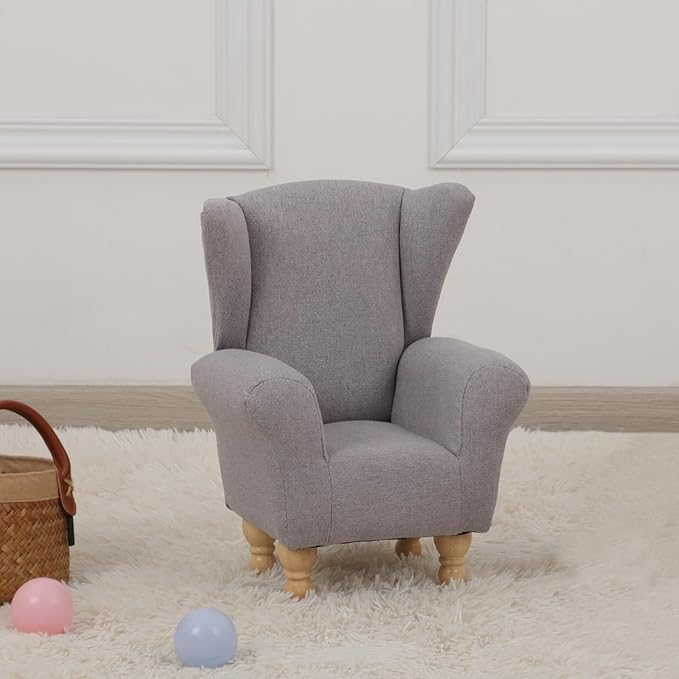 Doll Miniature Sofa, Mini Sofa&Armchair for Dollhouse Furniture,Doll Sofa Chair for Decorating Dollhouse Livng and Bed Room (4.8" Wx6.3 D) (Light Gray)