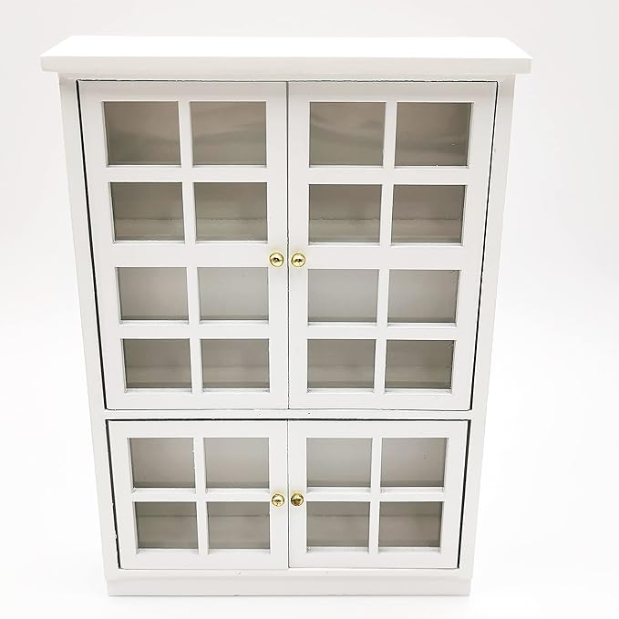 Dollhouse Decoration Accessories,1:12 Dollhouse Furniture Miniature Bookshelf Cabinet Living Room Pretend Toy