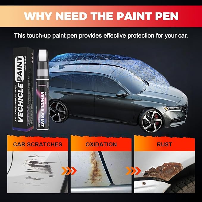 Cyber Yellow Metallic(GHS/WA660G) Touch up Paint for Cadillac, Quick & Easy Fix for Car Scratches, 2 in 1 Car Touch up Paint with Pen Tip and Brush, Auto Scratch Repair Pen with Exact Color Match
