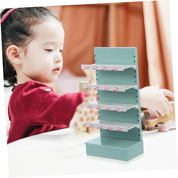 Milisten Mini House Rack Miniature Display Shelf for Dollhouse Decoration Material Toy Storage Organizer for Collecting Scene Setup Mini Supermarket Room Decor