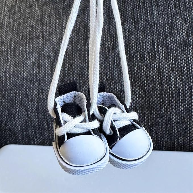 Compatible with Labubu Doll Shoes for 17cm Doll,Shoes Used for Labubu Accessories (F-Black)