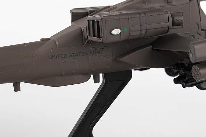 Daron Postage Stamp Boeing AH-64D Apache Longbow 1/100 Scale Diecast Display Model with Stand,Medium