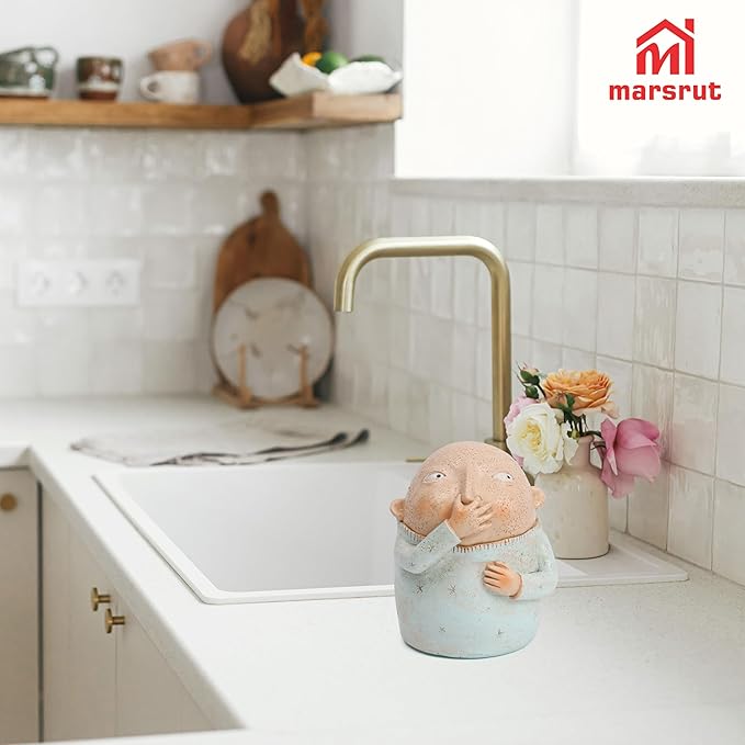 Marsrut Boy Holding Nose Bathroom Statue Figurines: Quirky Bathroom Decor, Small Knick Knacks for Shelves, Shelf Sitters on Toilet, Cute Kitschy Creative Resin Funny Sculptures Ornament