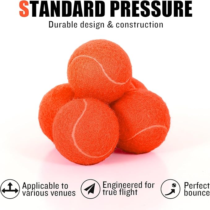 MRYCZ FYRHD 60 Pack Tennis Balls, Training Tennis Balls, Pet Dog Playing Balls, Practice Tennis Balls with Mesh Bag for Transport and Beginner Training