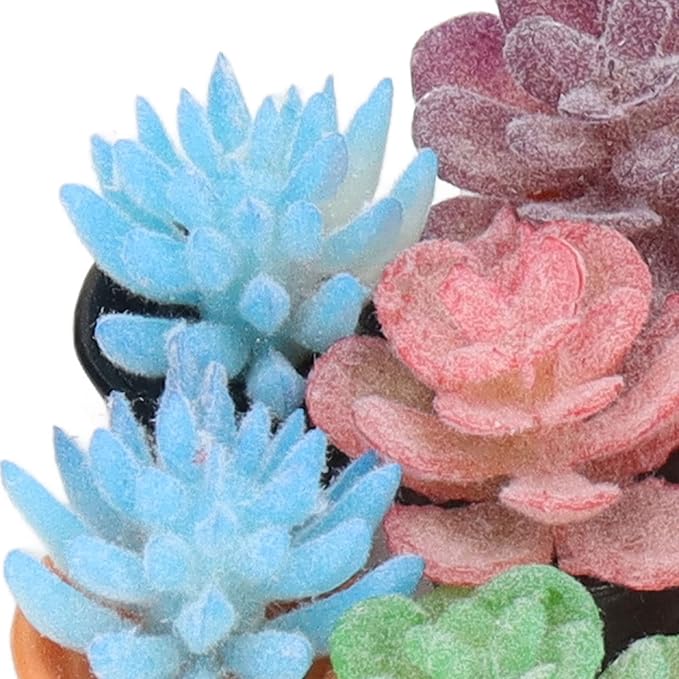 Agatige 16pcs Dollhouse Potted Plants, Resin Miniature Dollhouse Plants for 1:12 Dollhouse