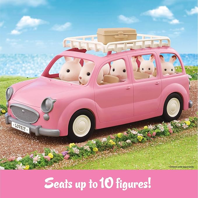 Calico Critters Family Picnic Van for Dolls - Toy Vehicle Seats up to 10 Collectible Figures!
