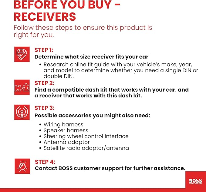 BOSS Audio Systems BVB9364RC Car Stereo - Double Din, 6.2 Inch Touchscreen, Bluetooth, CD DVD Player, AM/FM Radio Receiver, Backup Camera, USB, SD, Wireless Remote Control