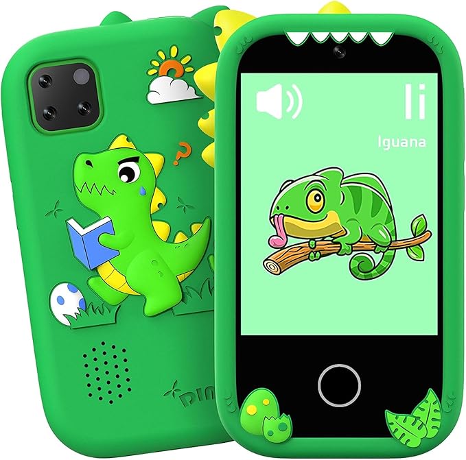 BEBESIRI Kids Camera Mini Smartphone Toy for Girls, 2.8" Touch Screen, 22 Learning Games, Dual Camera, Music Player, 32GB Card | Educational Gift for Christmas & Birthday (Mint Green)