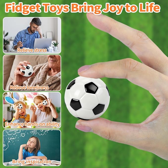 36 Pcs Mini Foam Soccer Balls for Kids Adults Party Favors,Small Stress Balls Soccer Balls Bulk Toys Goodie Bag Stuffers Classroom Prizes Party Decorations