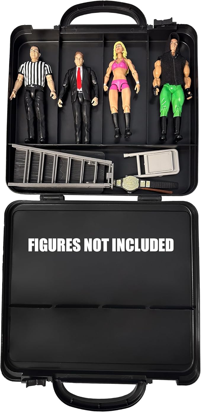 Deluxe Carrying Case With Accessories for Wrestling Action Figures