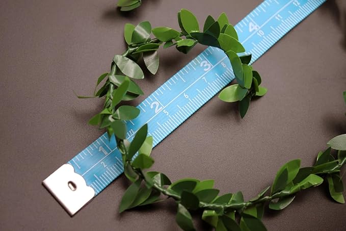 Mini Leaf Garland, Dollhouse Miniature Ivy Leaf Vine Garland, Dollhouse Mini Wreath, Miniature Christmas Garland, for Making 1:6 Scale Dollhouses Wreath, Fairy Wedding Crowns, Decor (11 foot)