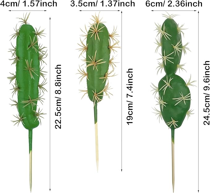 Woohome 9 PCS Artificial Succulents and Cactus Plants - Faux Cacti Decor for Decoration