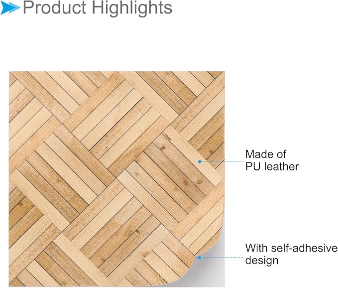 Dollhouse Flooring, 3.94" Square, PU Self Adhesive Miniature Dollhouse Bamboo Flooring Peel and Stick - (Applications: for Dollhouse Decoration), 1-Pieces
