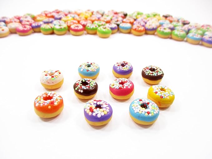 10 Sprinkle Donut Bakery Dollhouse Miniatures Food 3611