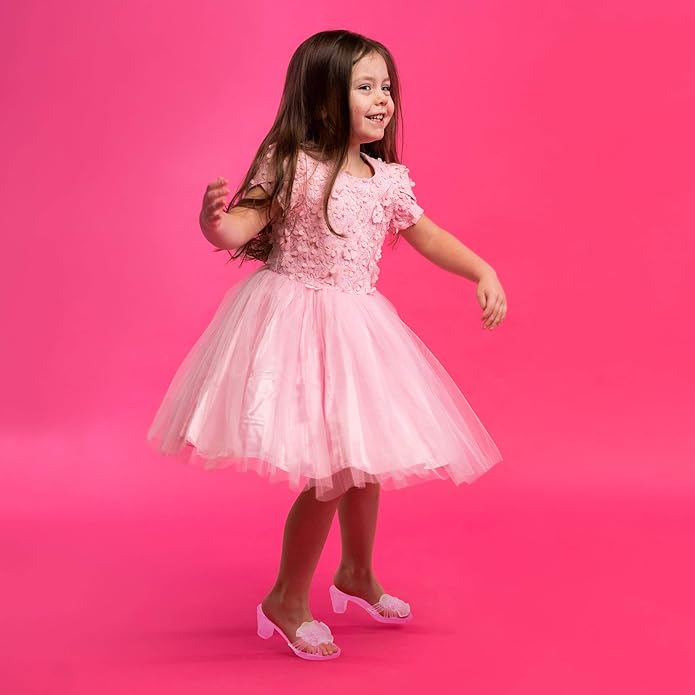 3 Pack Dress Up Kids Royalty Heels - Pretend Play High Heels for Kids, Princess Play Dress Shoes - Toddler Size 7-10