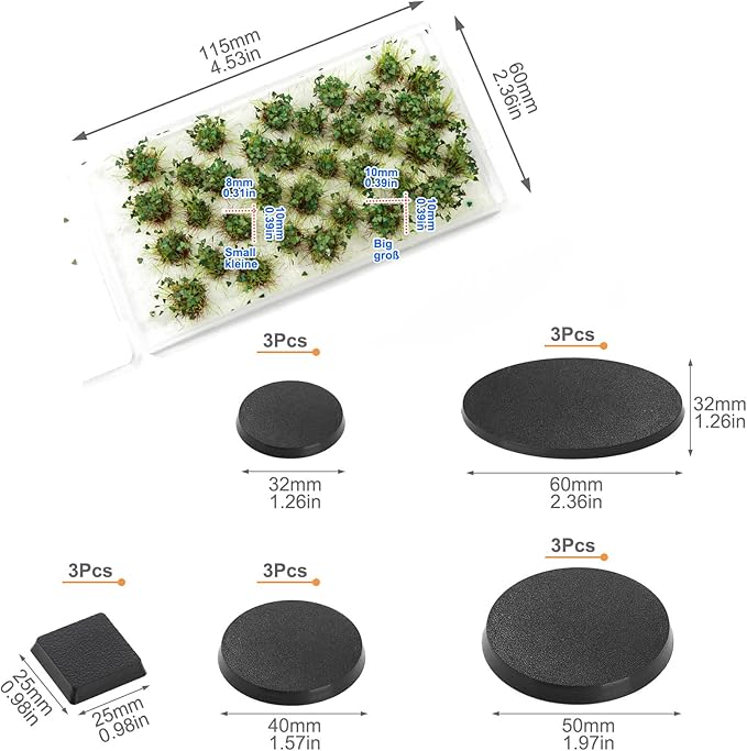 Miniature Vegetation Artificial Flower Cluster with Model Bases War Game Lowland Scenery (F)