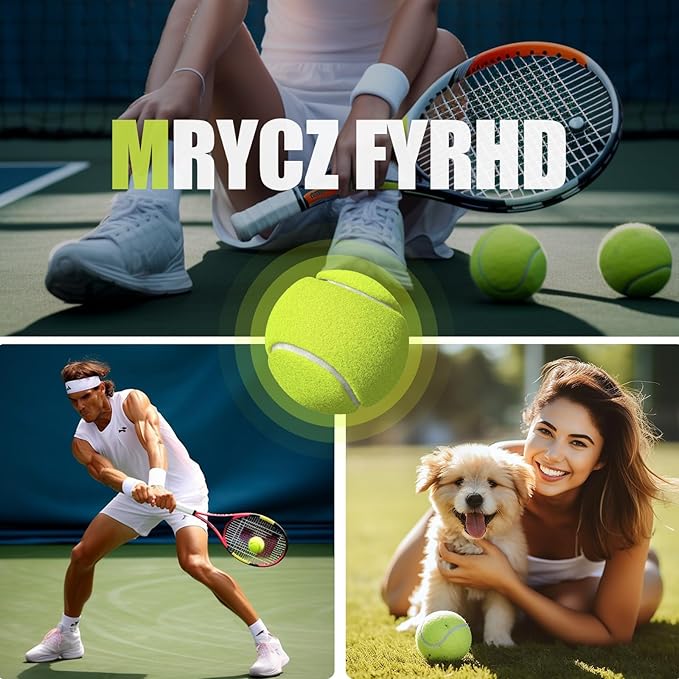 MRYCZ FYRHD 60 Pack Tennis Balls, Training Tennis Balls, Pet Dog Playing Balls, Practice Tennis Balls with Mesh Bag for Transport and Beginner Training