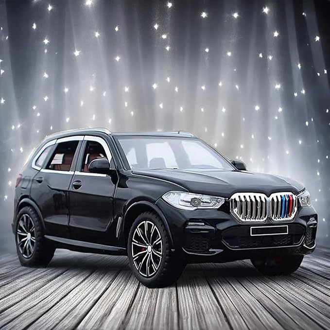 Toy Cars Compatible for X5 1/32 Metal Model Car Toys with Light and Sound Pull Back Collectible Model for Kids Gift Toy(Black)
