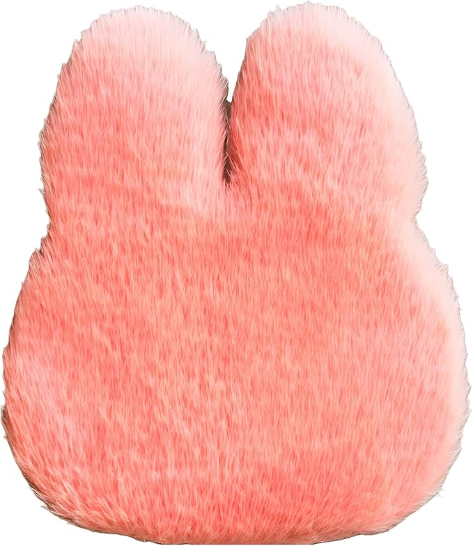 1:12 Scale Miniature Dollhouse Rabbit Rug – Soft Pink Faux Fur Carpet, Cozy Bedroom & Living Room Accessory for Dollhouse Decoration, Mini Scene Layout, DIY Display & Micro Landscape Décor (C)