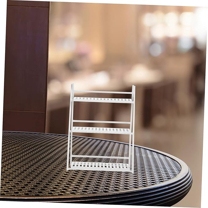 VICASKY Mini House Flowerpot Shelf Dollhouse Storage Rack Delicate Design for Miniature Scene for Home Decoration and Creative Displays