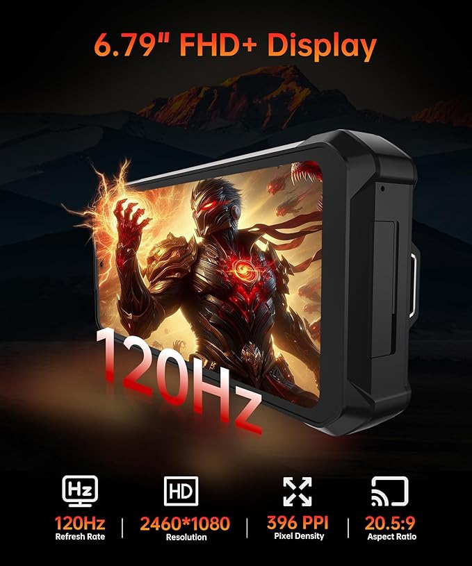 8849PRO Tank 3 Pro Rugged Smartphone, Android 14 5G Cell Phone with Projector, 32GB RAM+512GB ROM, 6.79" Waterproof Outdoor Mobile Phones Unlocked, 23800mAh/OTG/GPS(Support T-Mobile&Verizon Only)