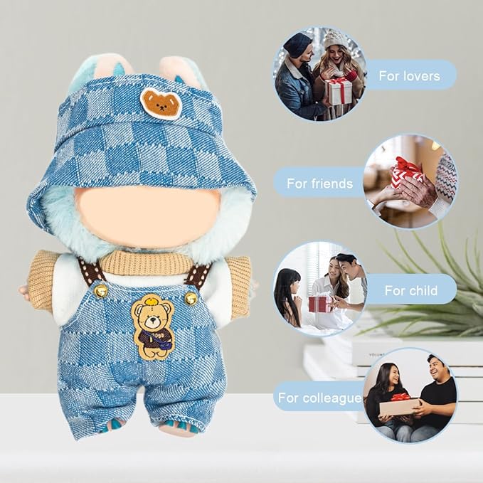 Clothes for Lububu 17cm Dolls(NO Doll) Outfit with Accessories Suit Cute Stylish Dress Up Set