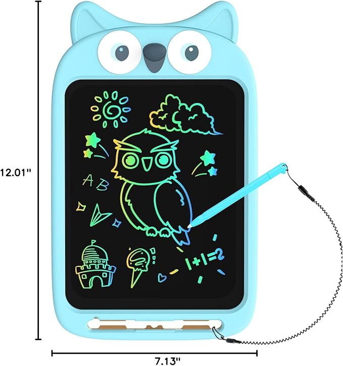 CHAFEGY 10 Inch LCD Writing Tablet, Erasable Doodle Board Toy, Cute Owl Drawing Pad for Kids Ages 2-6 - Educational Christmas Birthday Gift (Owl)